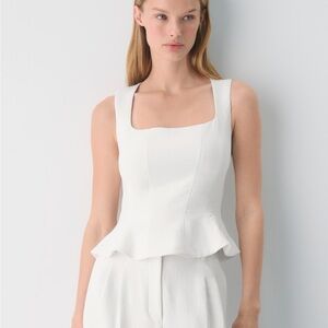 Aritzia Rhodora White Bustier Top